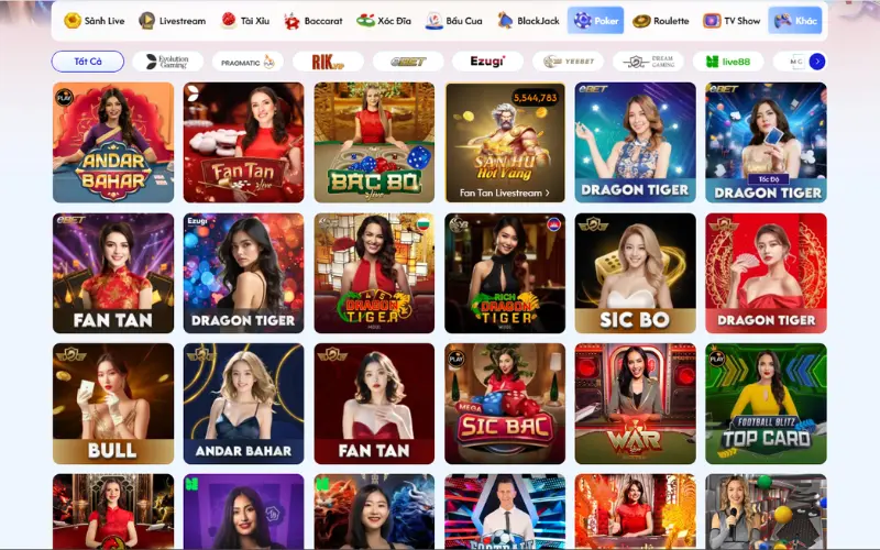 Các game MB88 online casino đặc sắc khác